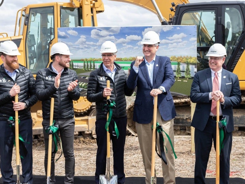 Ground-breaking ceremony of Greenleaf Foods’ new plant-based protein facility in Shelbyville was held in April 2019. Image courtesy of CITY OF SHELBYVILLE, INDIANA.